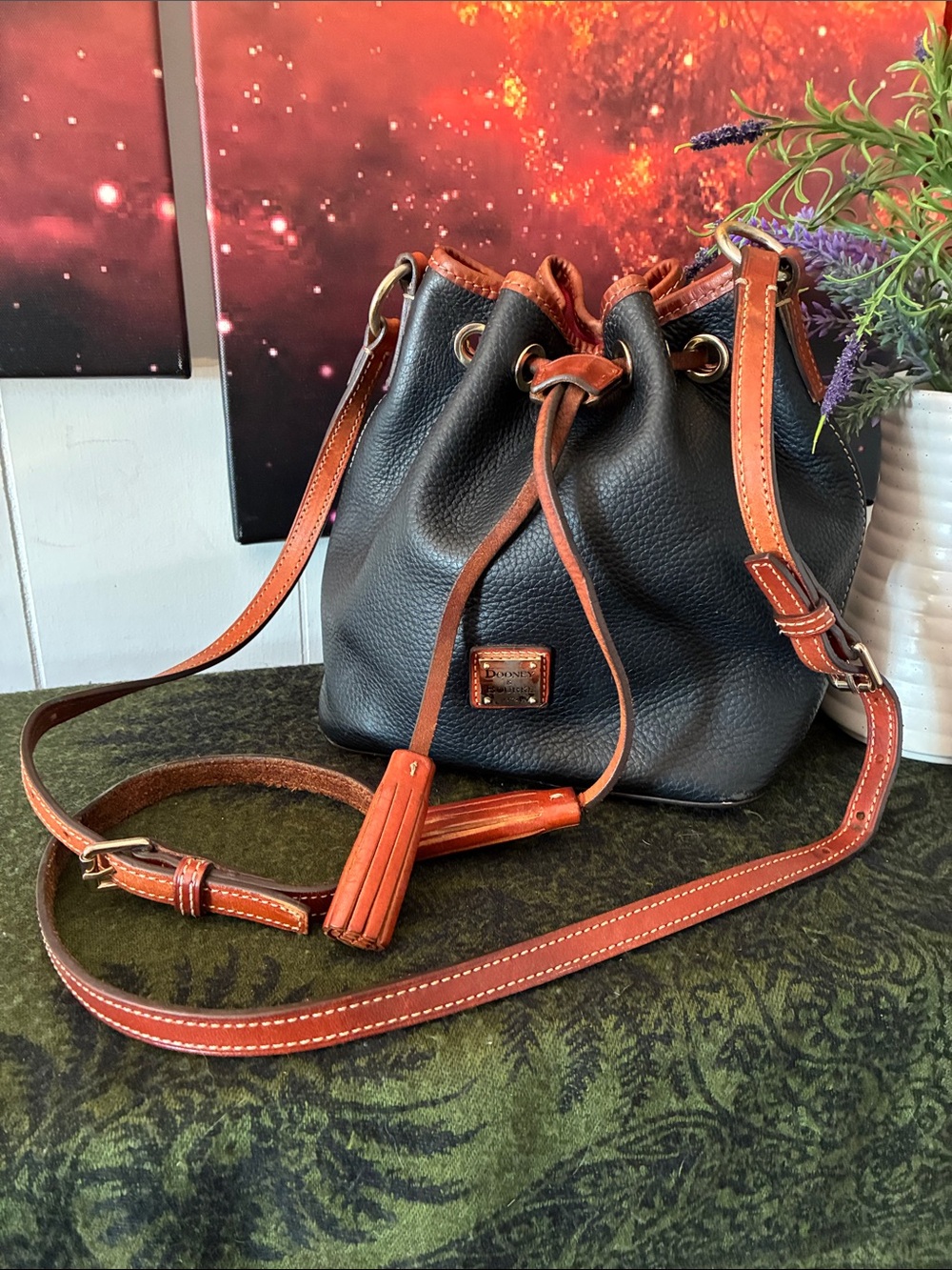 Dooney & Bourke Pebbled Leather Bucket Bag